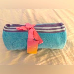 Stoney Clover Lane x Target Beach Towel Rainbow Embossed Blue With Purple/Stripe